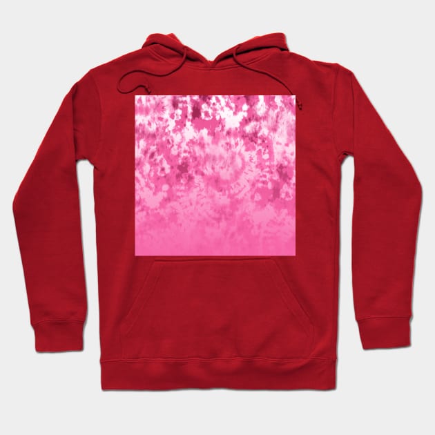 Ombre Hot Pink Tie-Dye Hoodie by Carolina Díaz